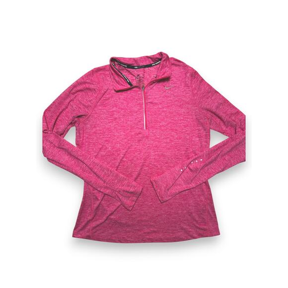 Nike Dri-Fit 1/4 Zip Top Bundle 2 Women's Pink + Teal Size Medium - Picture 3 of 13
